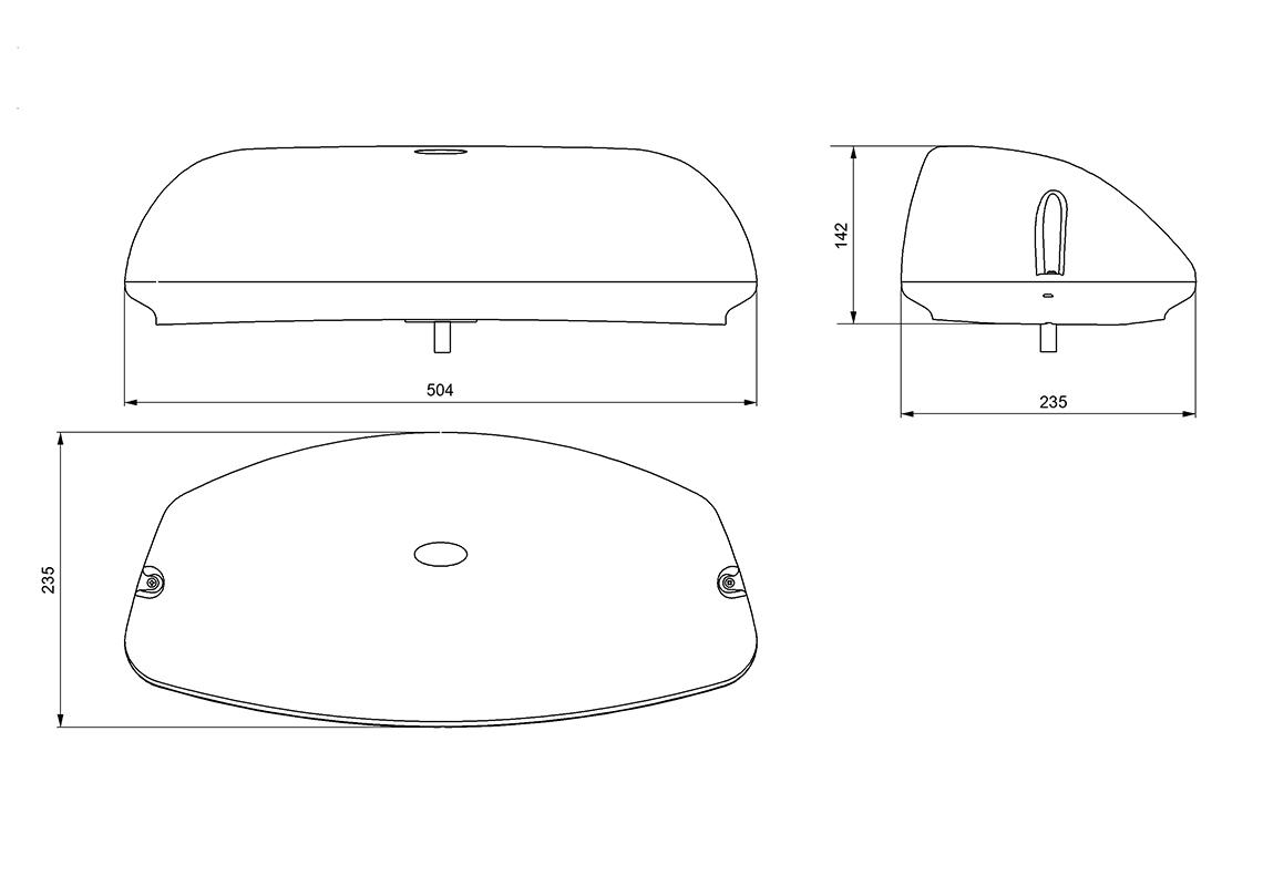 Mini-Warnbalken MULTILUX 1-Punkt-Befestigung mit gelieferten H1 12 und 24V Glühbirnen gelb